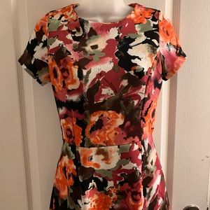 Floral peplum dress.